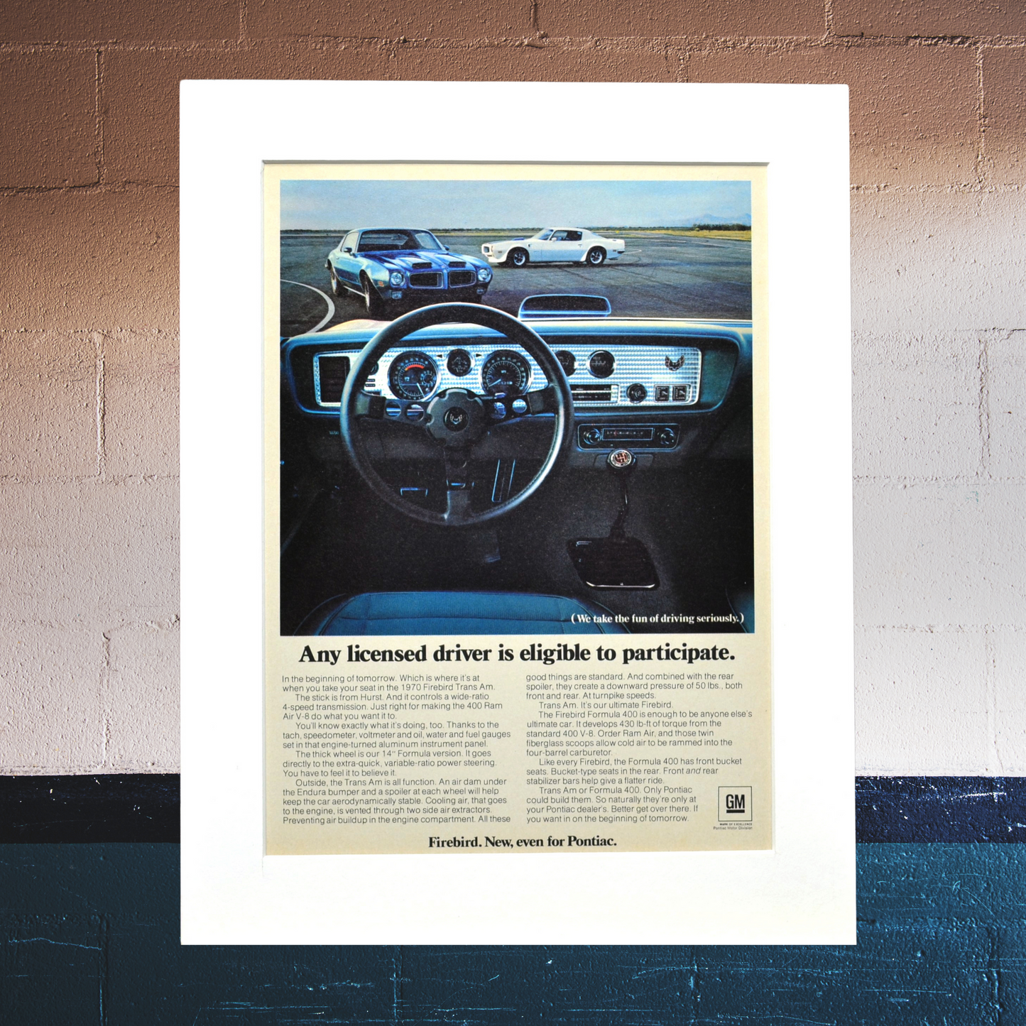 1970 Pontiac Firebird Trans Am Print Ad