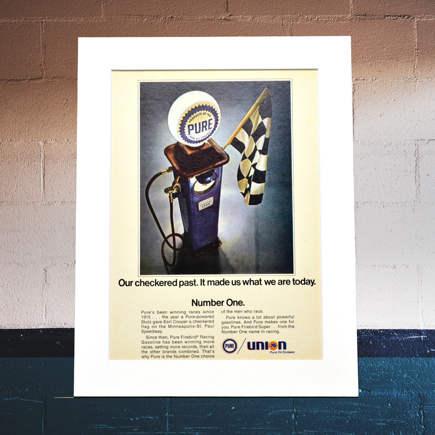 Original Union 76 Gas Pump Print Ad