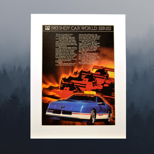 1983 Dodge Daytona Indy pace car classic car print ad