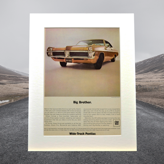 1967 Pontiac Grand Prix & Bonneville Ad - Vintage Muscle Car Print for Garage Decor - Vintage Art Garage