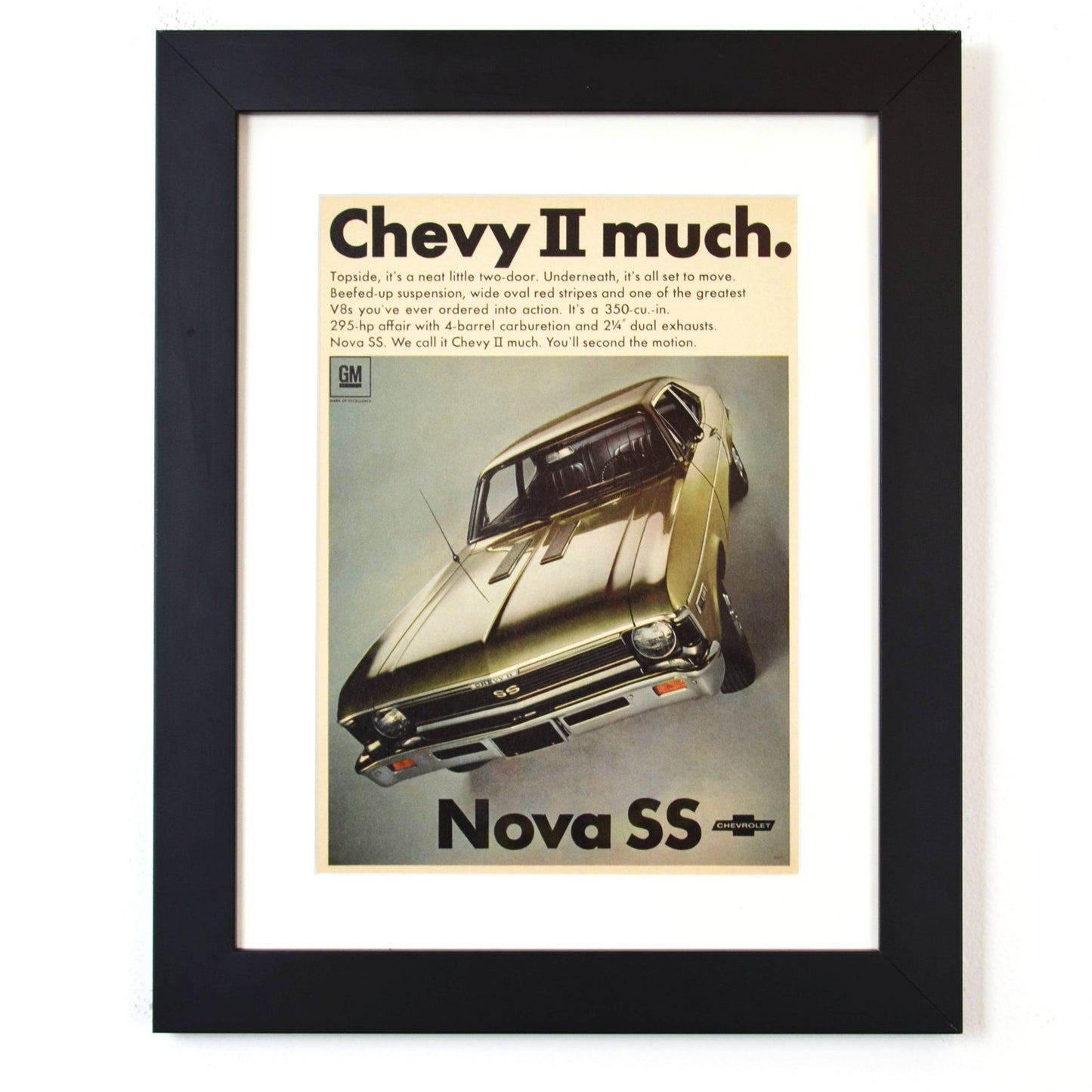 1968 Chevy II Nova SS print Ad framed