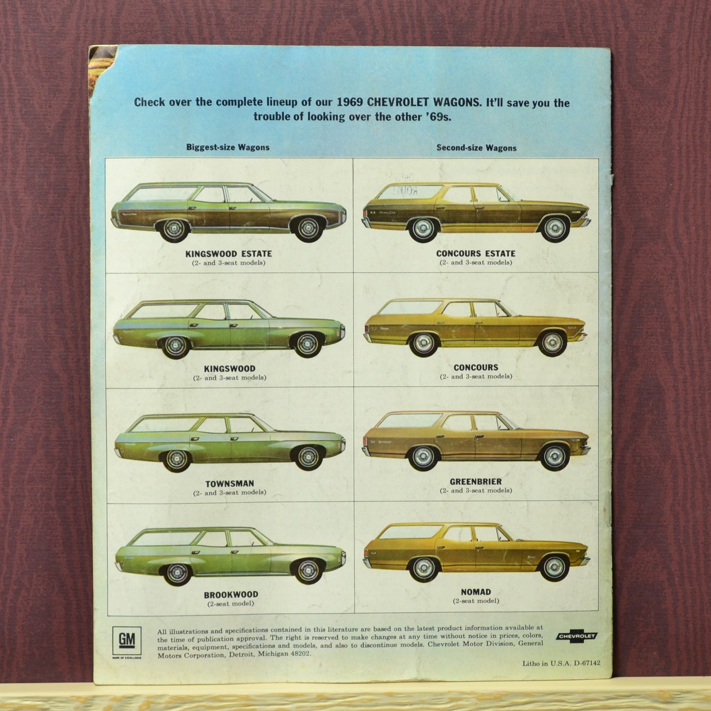 1969 Chevrolet Wagon Dealer Brochure – Classic Wagon Collector’s Piece line up