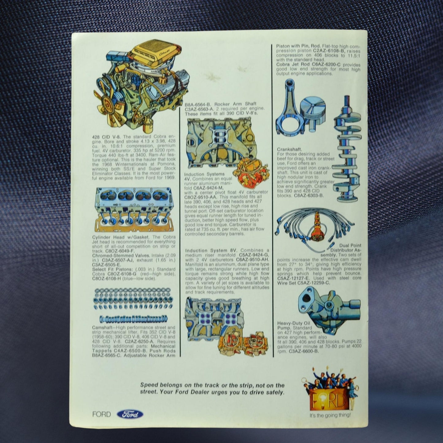 1969 Ford Performance Buyer’s Digest Brochure – Vintage Automotive Memorabilia, back