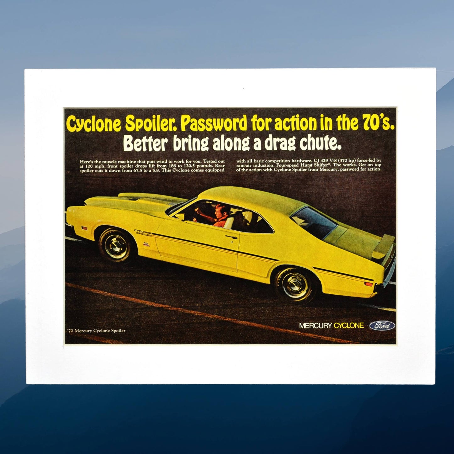 1970 Mercury Cyclone Ad print