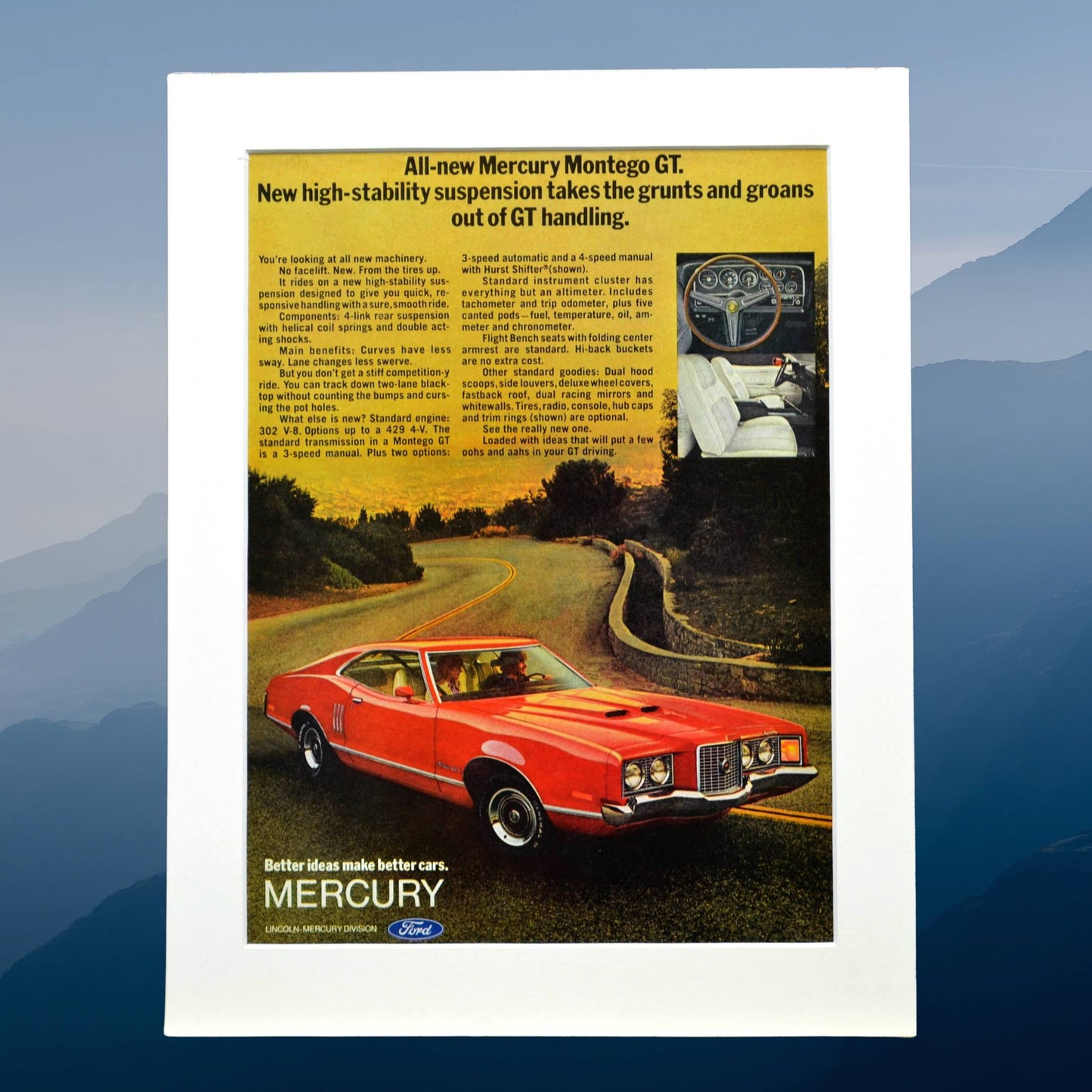 1972 Mercury Montego GT Vintage Ad