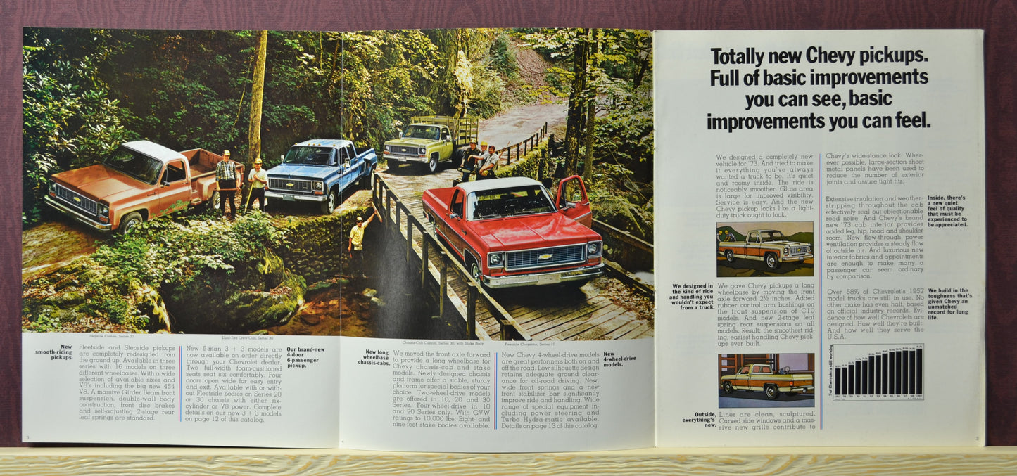 1973 Chevrolet Pickup Truck Brochure ad