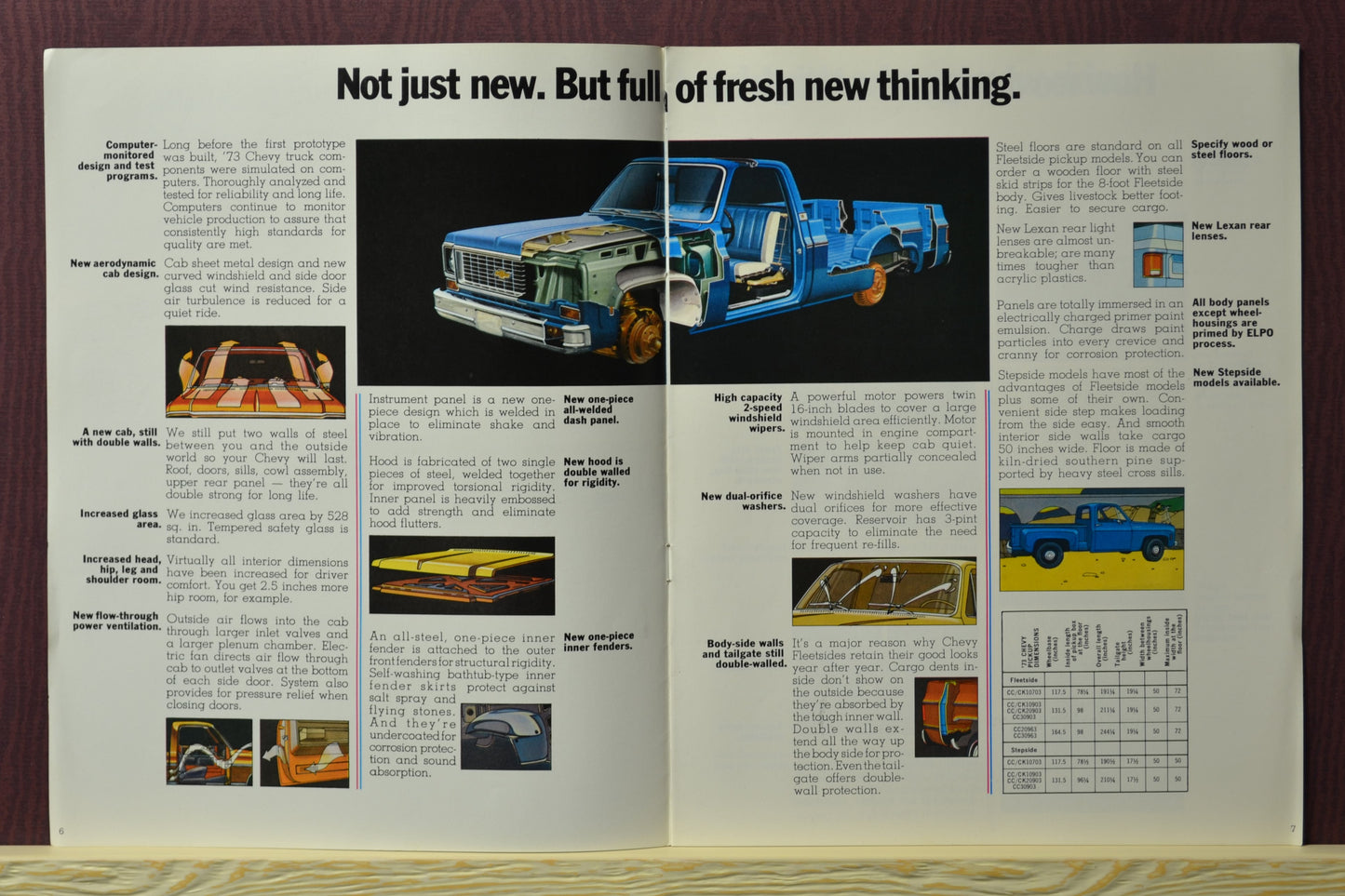 1973 Chevrolet Pickup Truck Brochure all new