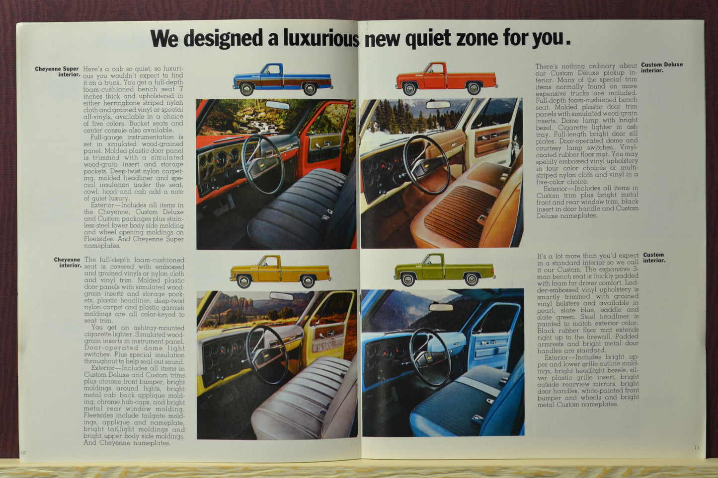 1973 Chevrolet Pickup Truck Brochure vintage squarebody