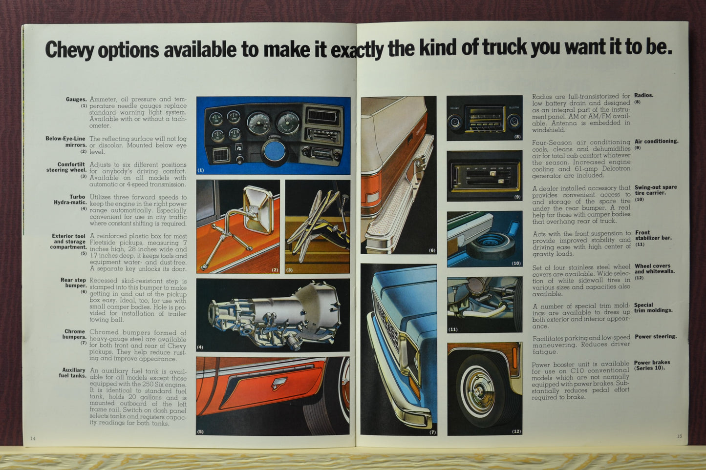 1973 Chevrolet Pickup Truck Brochure options