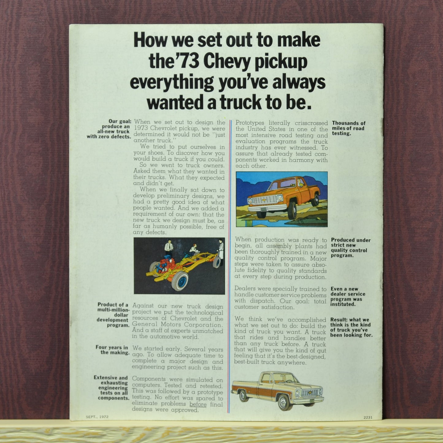 1973 Chevrolet Pickup Truck Brochure back page