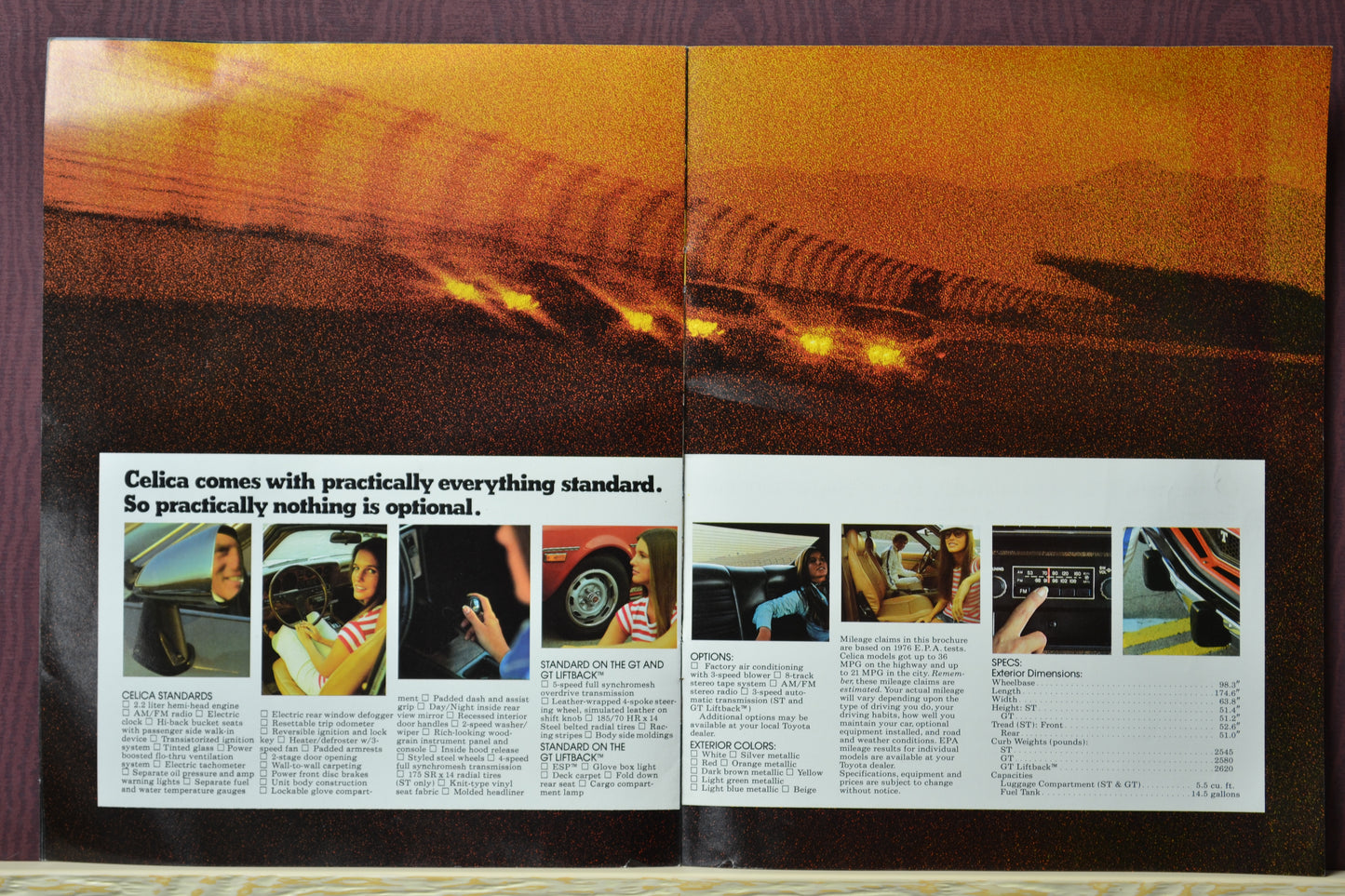 1976 Toyota Celica Dealer Ad Brochure – Vintage Automotive Literature 10-11