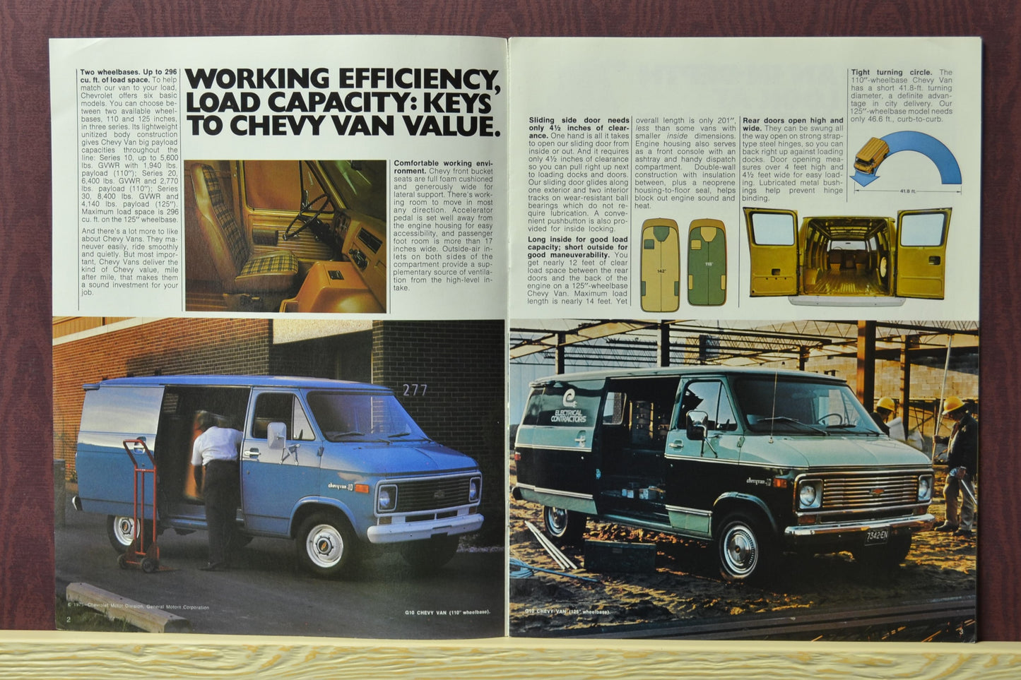 1976 Chevy Van Dealer Brochure: A Classic Look at an efficient Workhorse