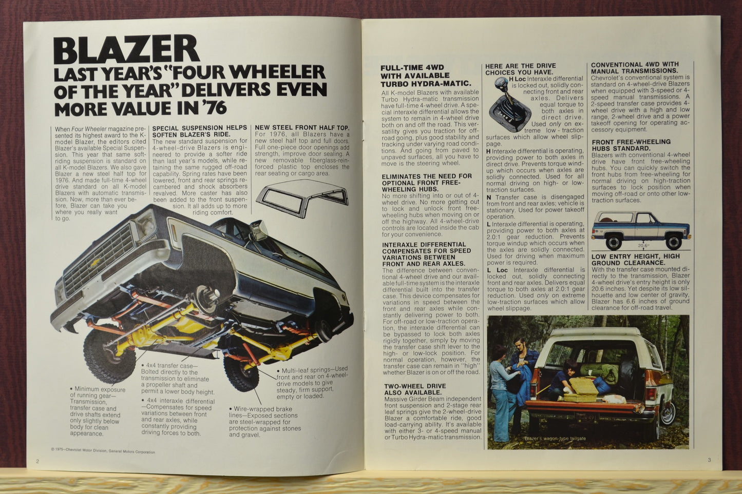 1976 Chevrolet Blazer Dealer Brochure