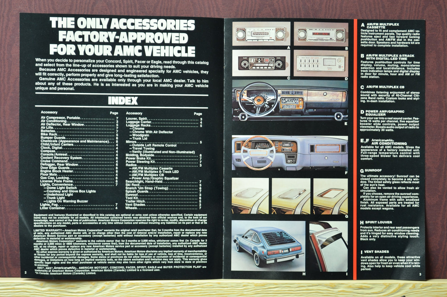 1980 AMC Accessories Catalog - Original Automotive Literature 1-2
