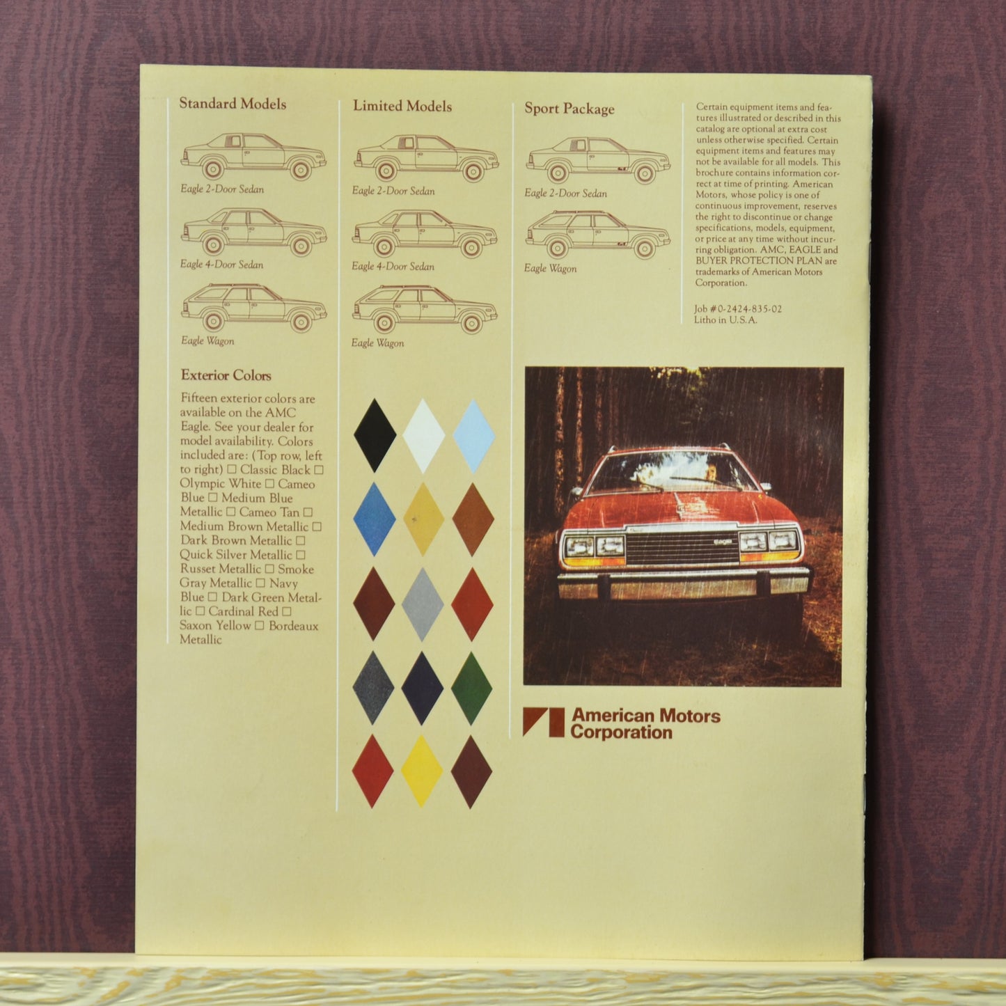 1980 american motors eagle 4wd sale brochure colors