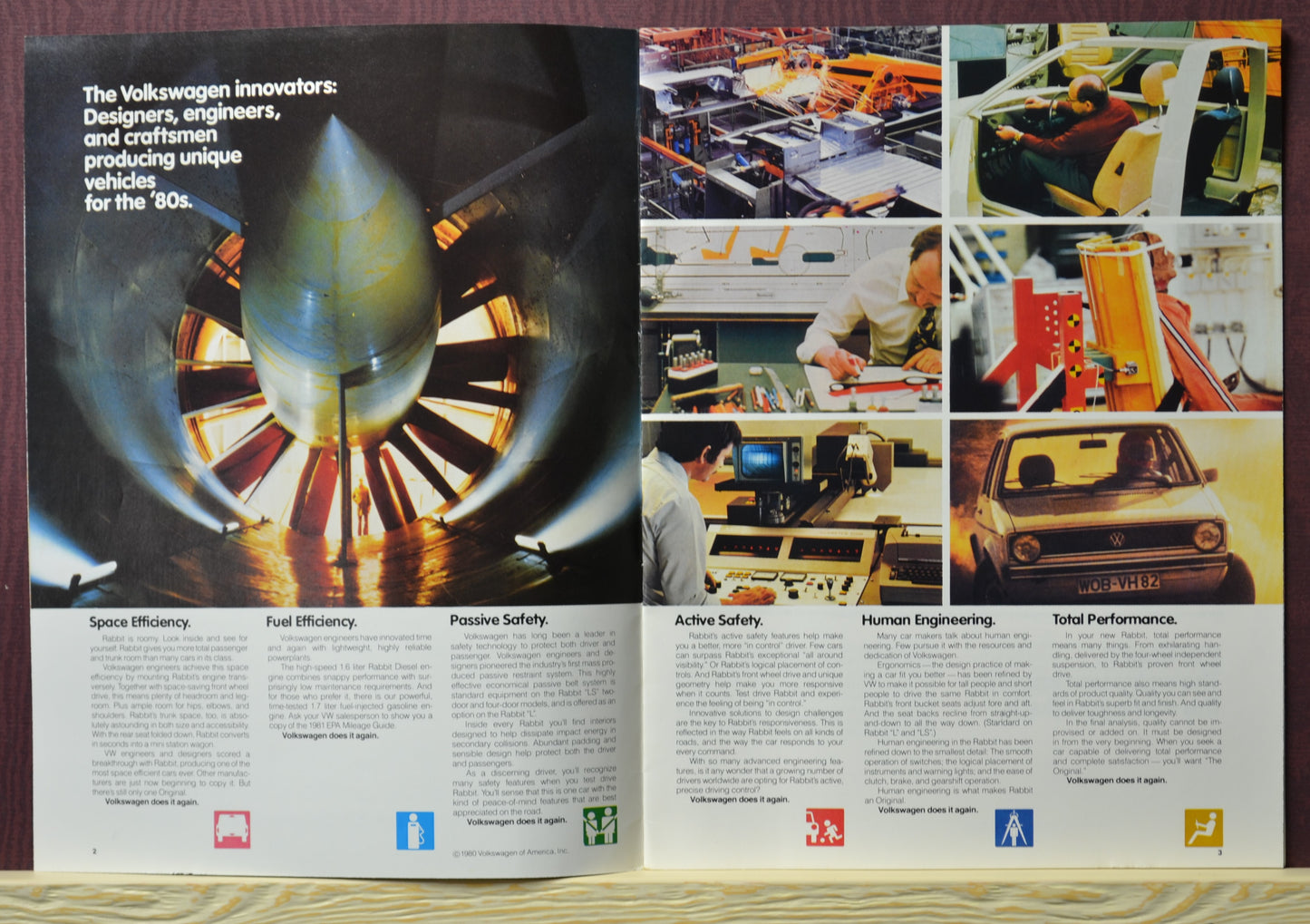 1981 Volkswagen Rabbit Dealer Brochure - Classic Automotive Literature, engineering