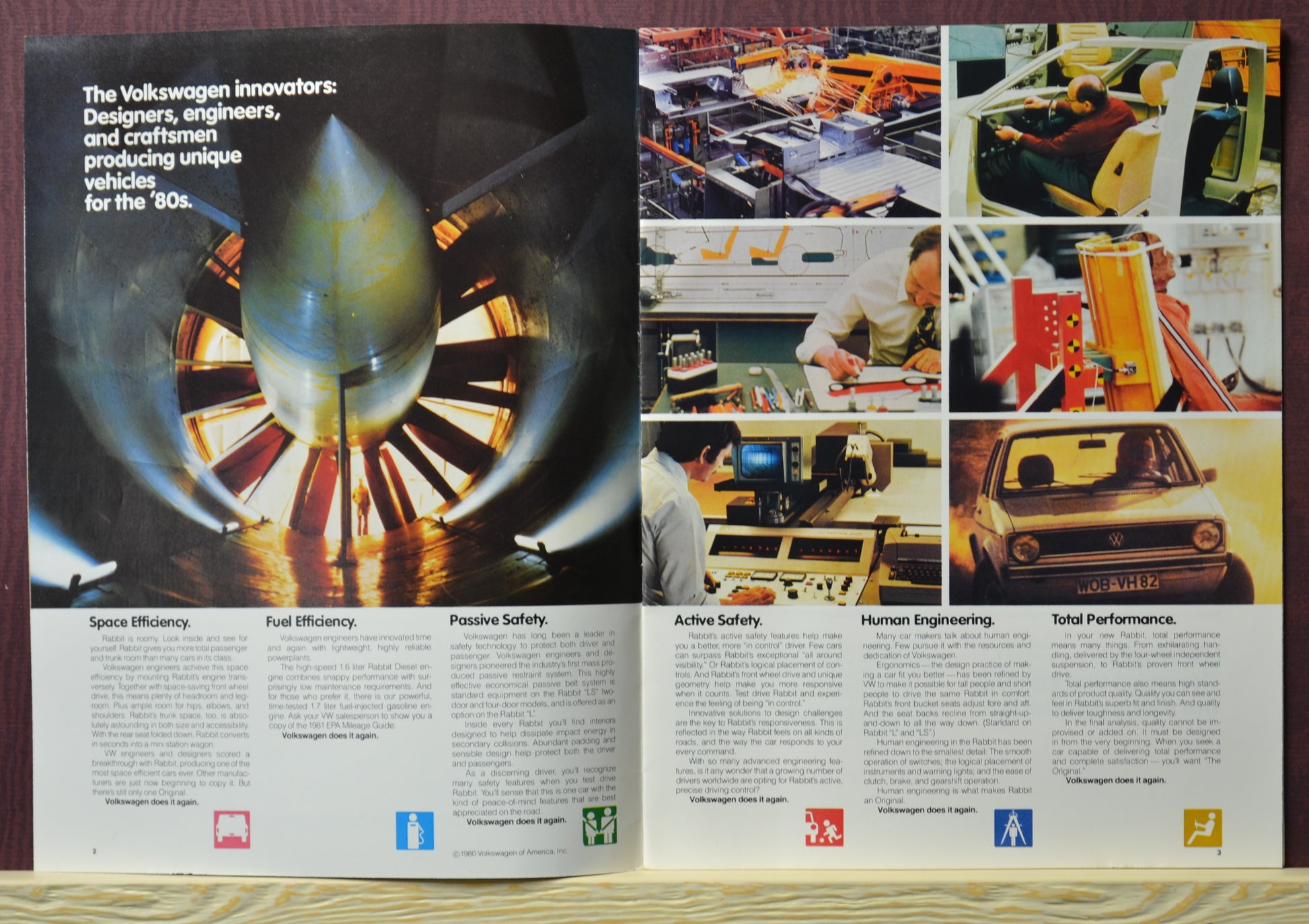 1981 Volkswagen Rabbit Dealer Brochure - Classic Automotive Literature, engineering