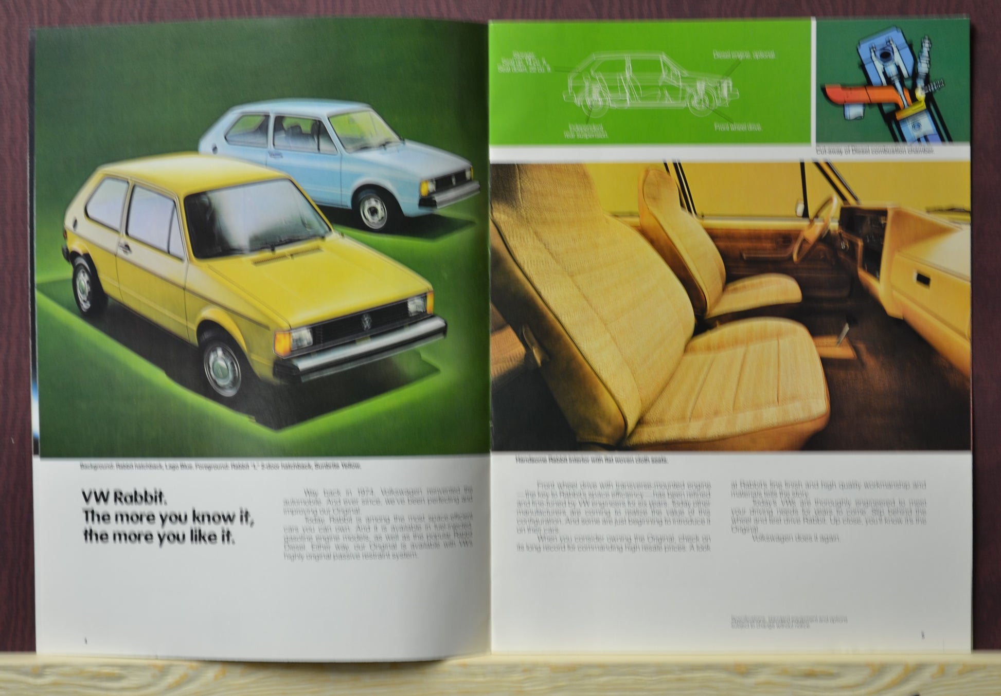 1981 Volkswagen Rabbit Dealer Brochure - Classic Automotive Literature, interior
