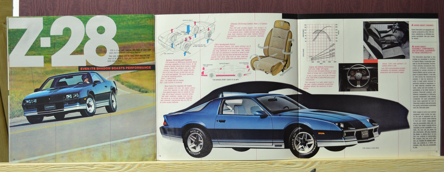 1982 Camaro Dealer Brochure - Classic Car Collectible - Vintage Art Garage