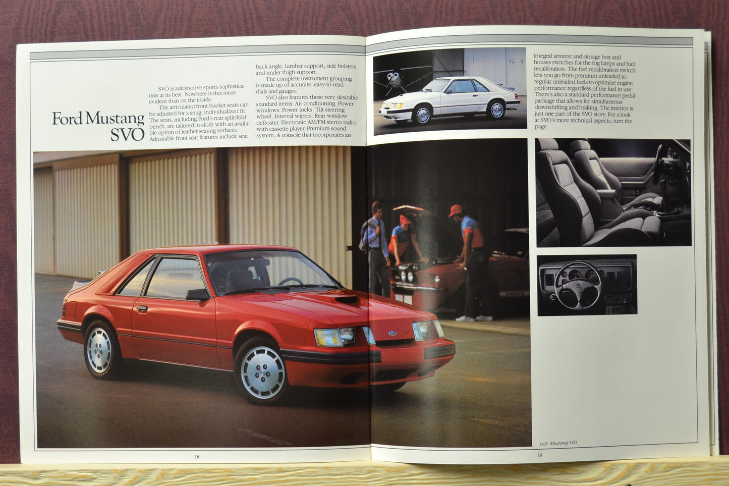 Ford Mustang SVO Page – Showcasing the 1985 Mustang SVO with unique styling