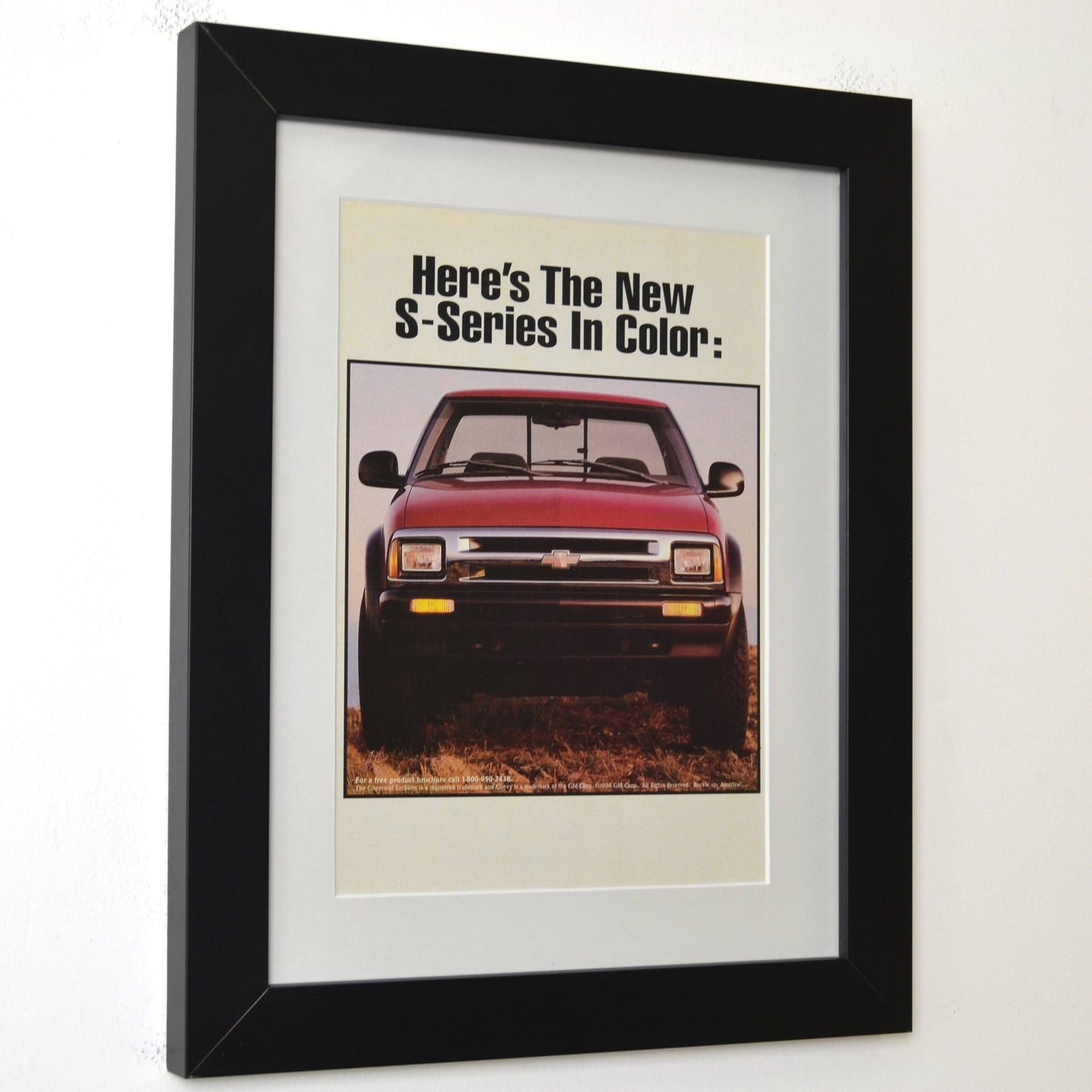 1994 Chevrolet S-10 Vintage Truck Ad - Classic Chevy Pickup Art for Garage or Man Cave - Vintage Art Garage