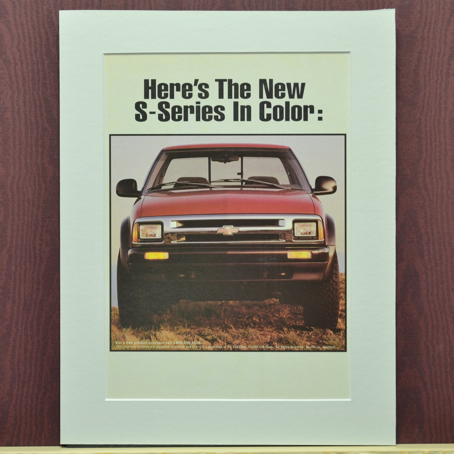 1994 Chevrolet S-10 Vintage Truck Ad - Classic Chevy Pickup Art for Garage or Man Cave - Vintage Art Garage