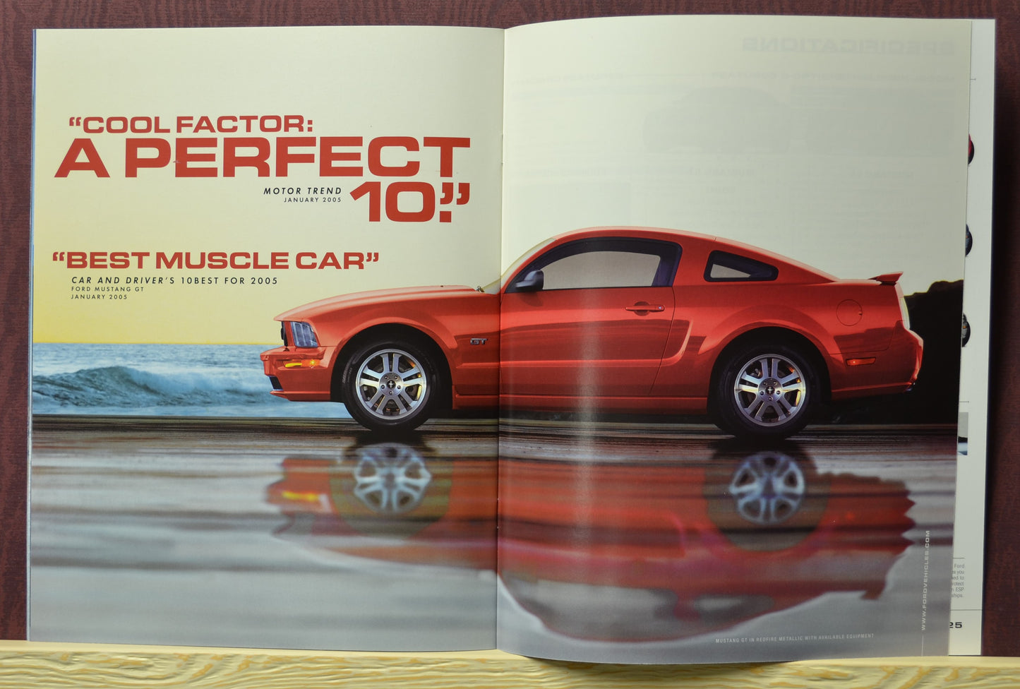 2006 Ford Mustang brochure quote from Motor Trend