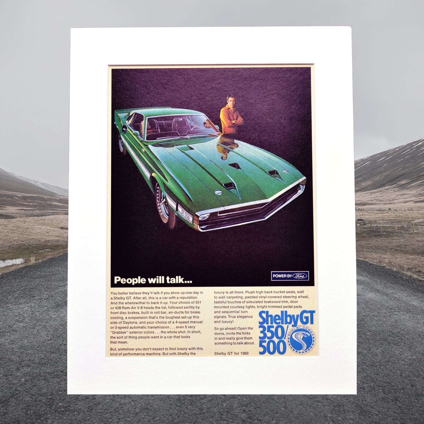 1969 Shelby GT-350 & GT-500 print Ad