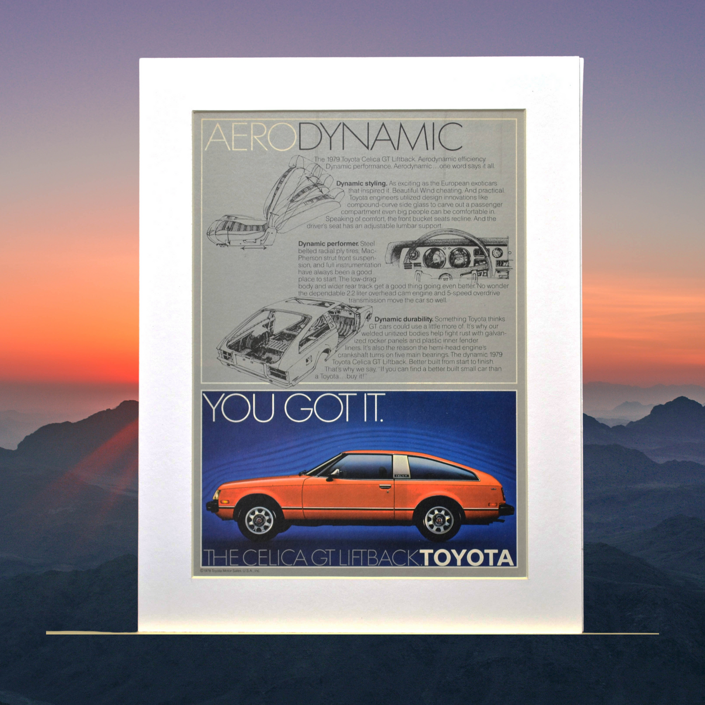 1978 Toyota Celica GT Liftback Vintage Ad