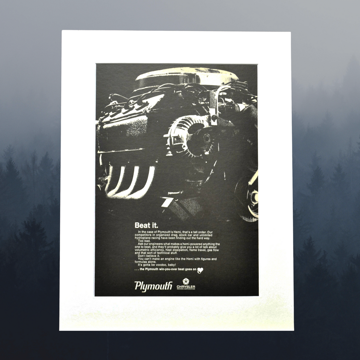 1967 Hemi “Beat It” Ad - Vintage MOPAR Muscle Car Print
