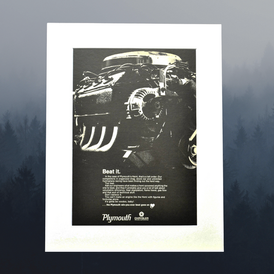 1967 Hemi “Beat It” Ad - Vintage MOPAR Muscle Car Print