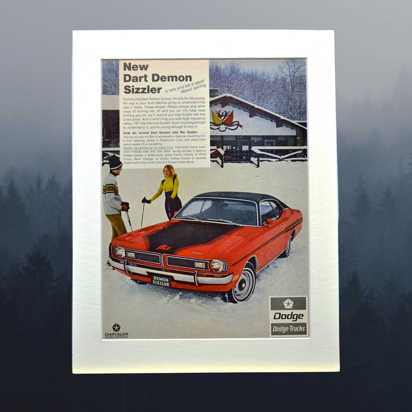1971 Dodge Dart Demon Sizzler Ad