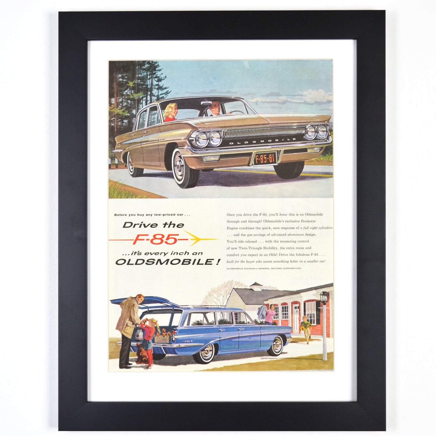 1961 Oldsmobile F-85 Ad framed