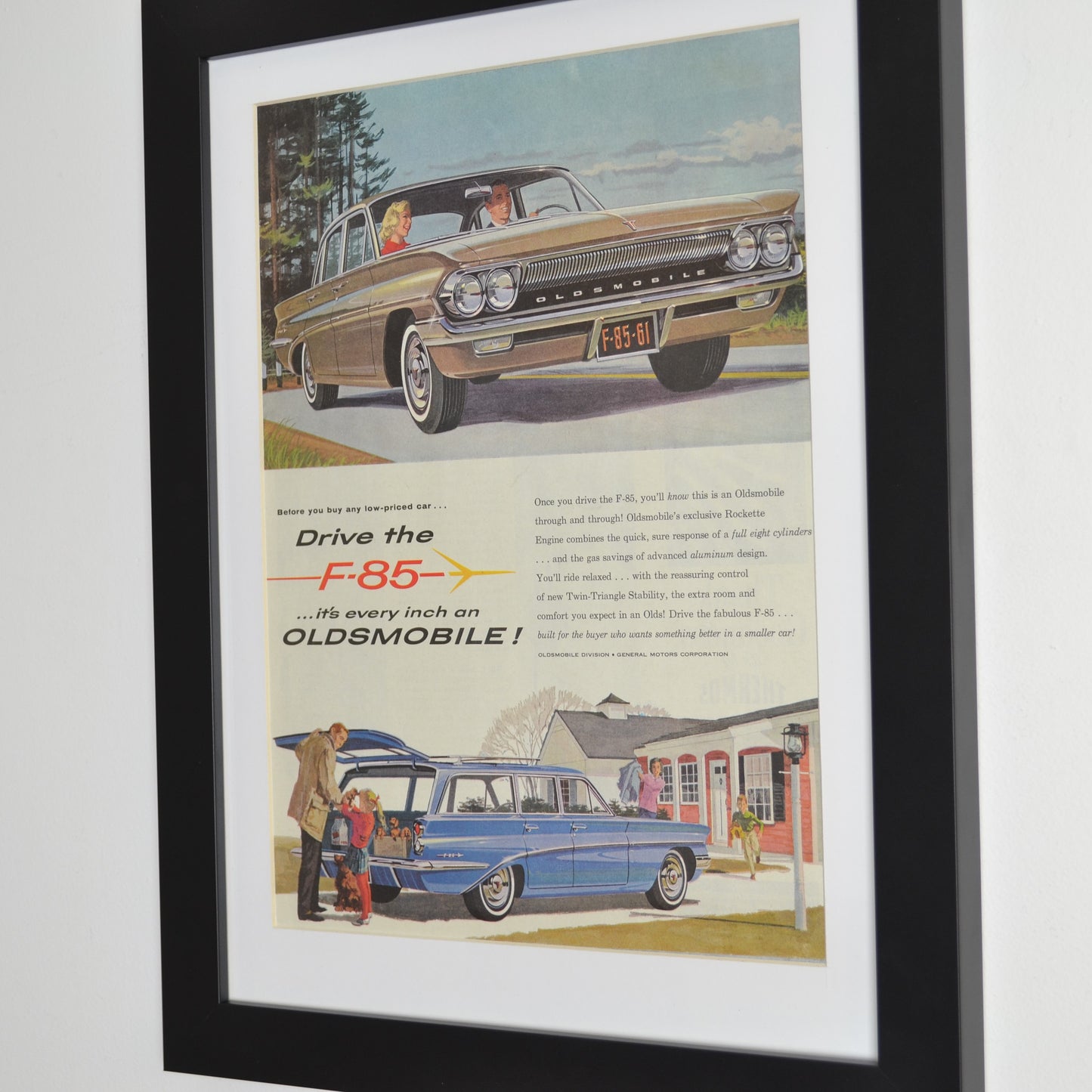 1961 Oldsmobile F-85 Ad framed side view
