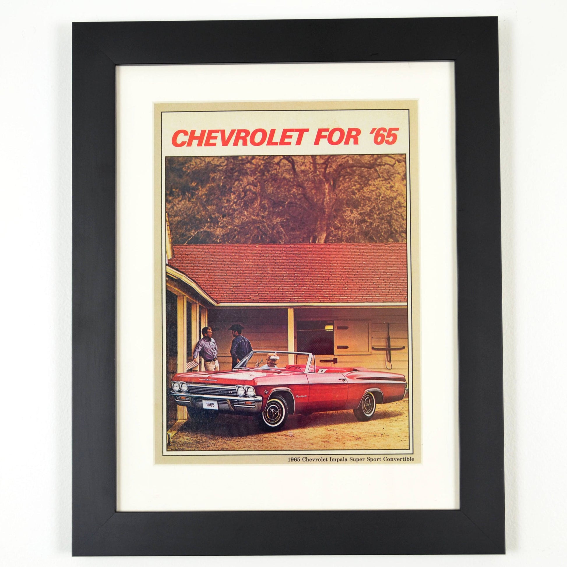 Framed 1965 Chevy Impala SS Convertible Ad