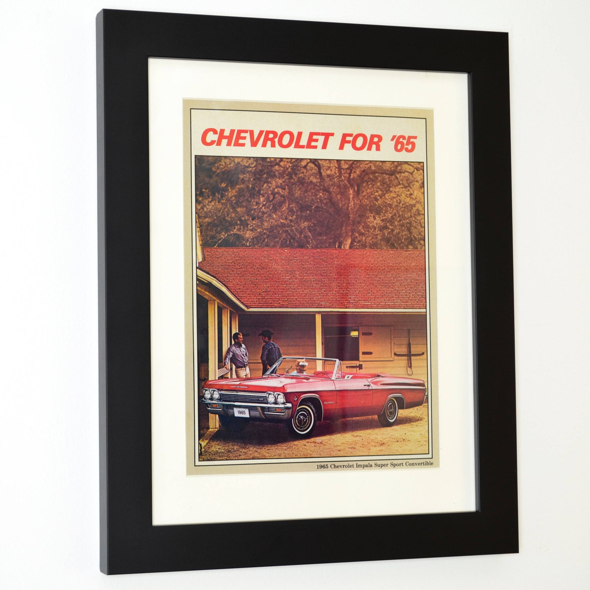 1965 Chevy Impala SS Convertible Ad framed