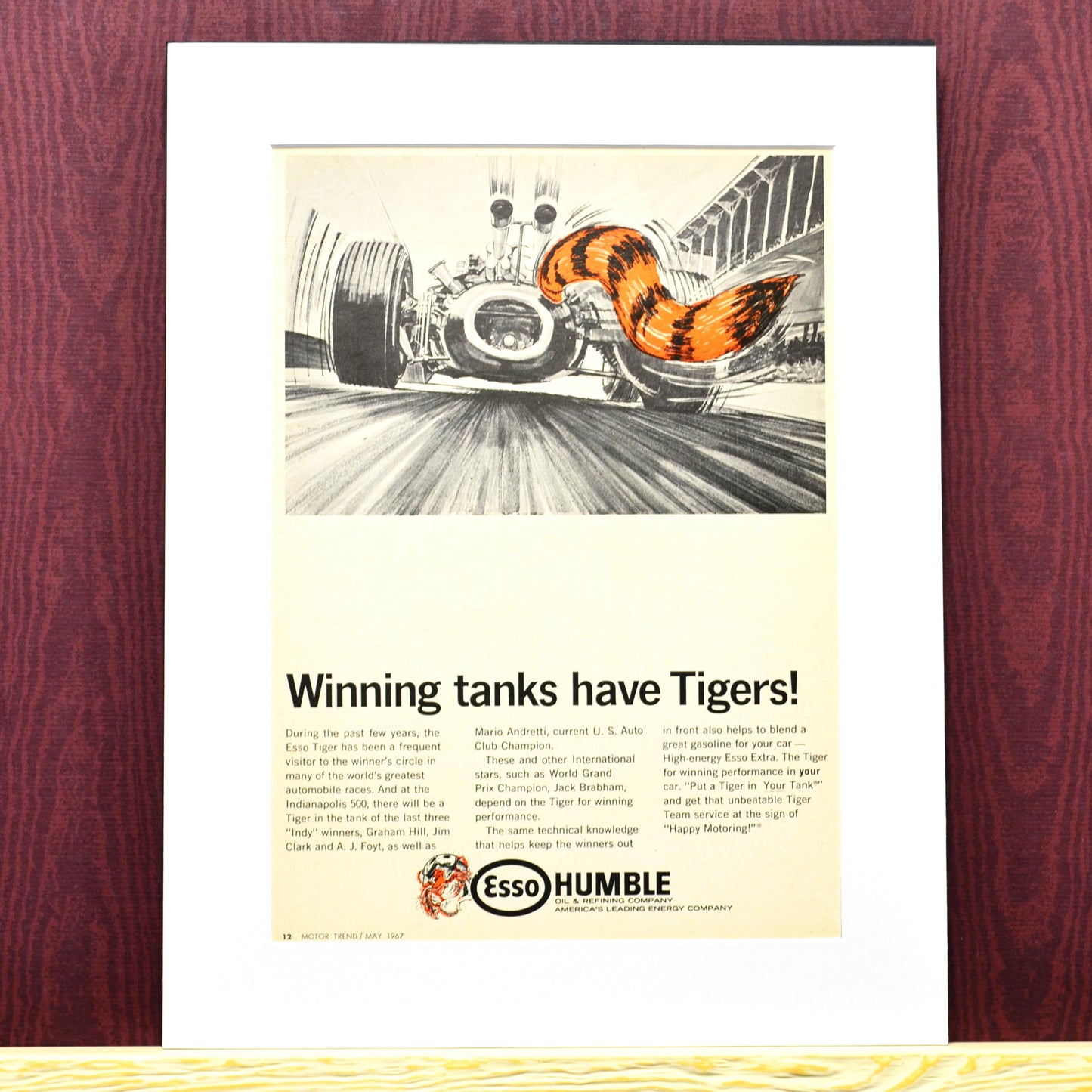 Vintage 1967 Esso Oil print Ad