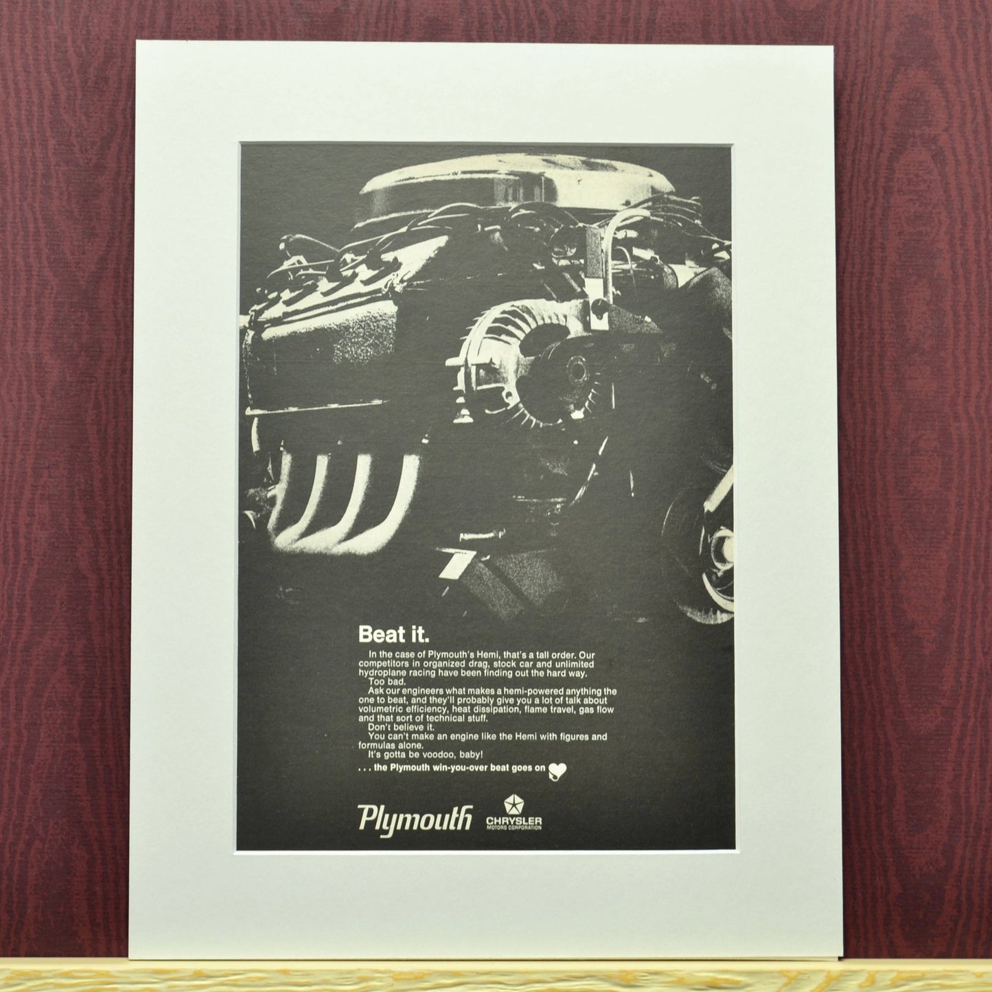1967 Hemi “Beat It” Ad - Vintage MOPAR Muscle Car Print 2
