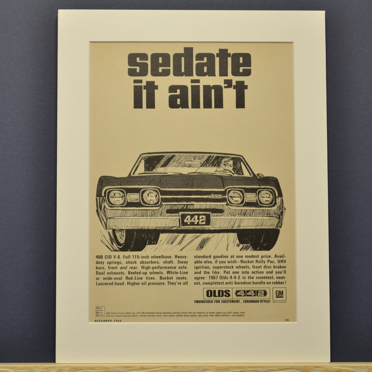 Own a Piece of Olds History: 1967 442 Print