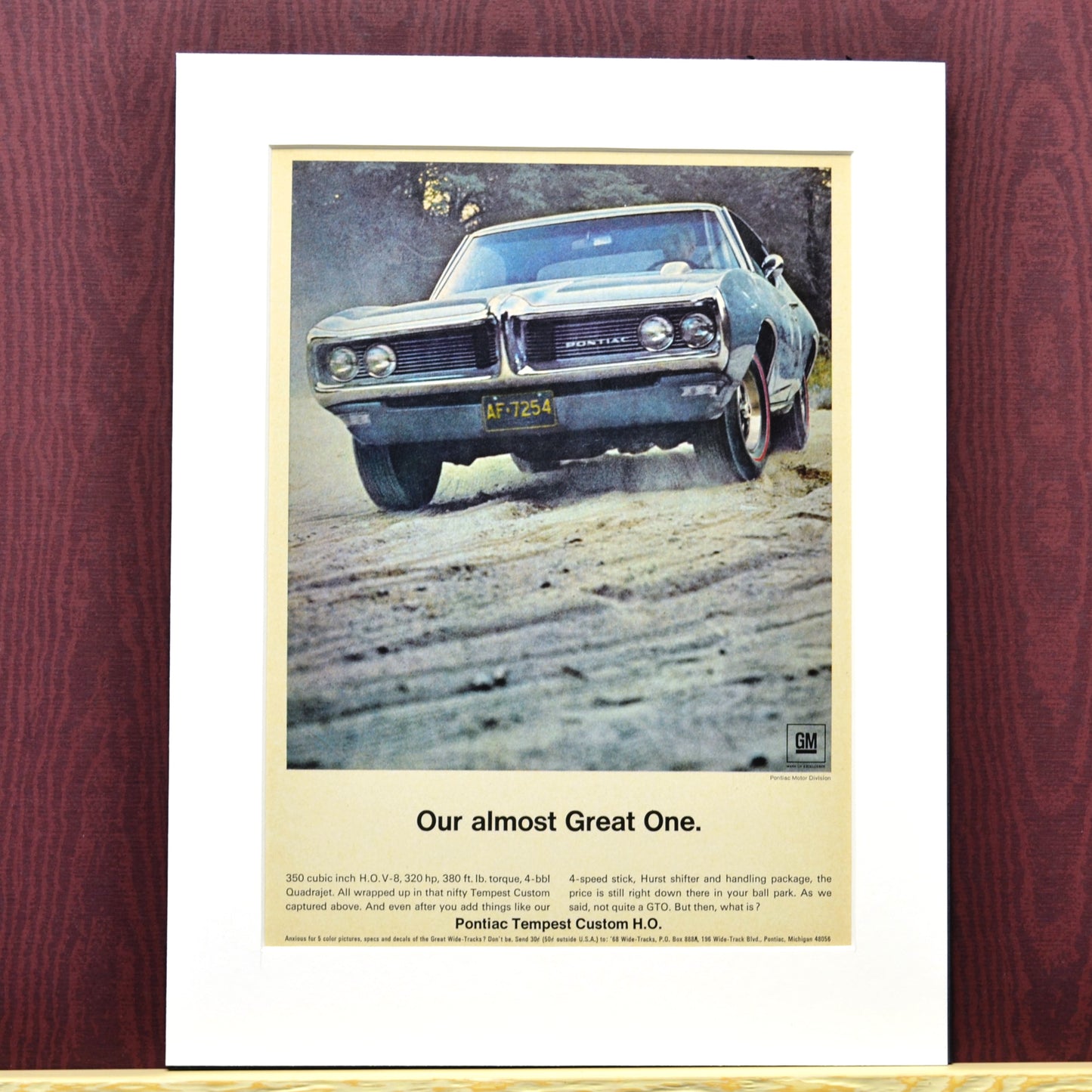 1968 Pontiac Tempest Custom H.O. ad