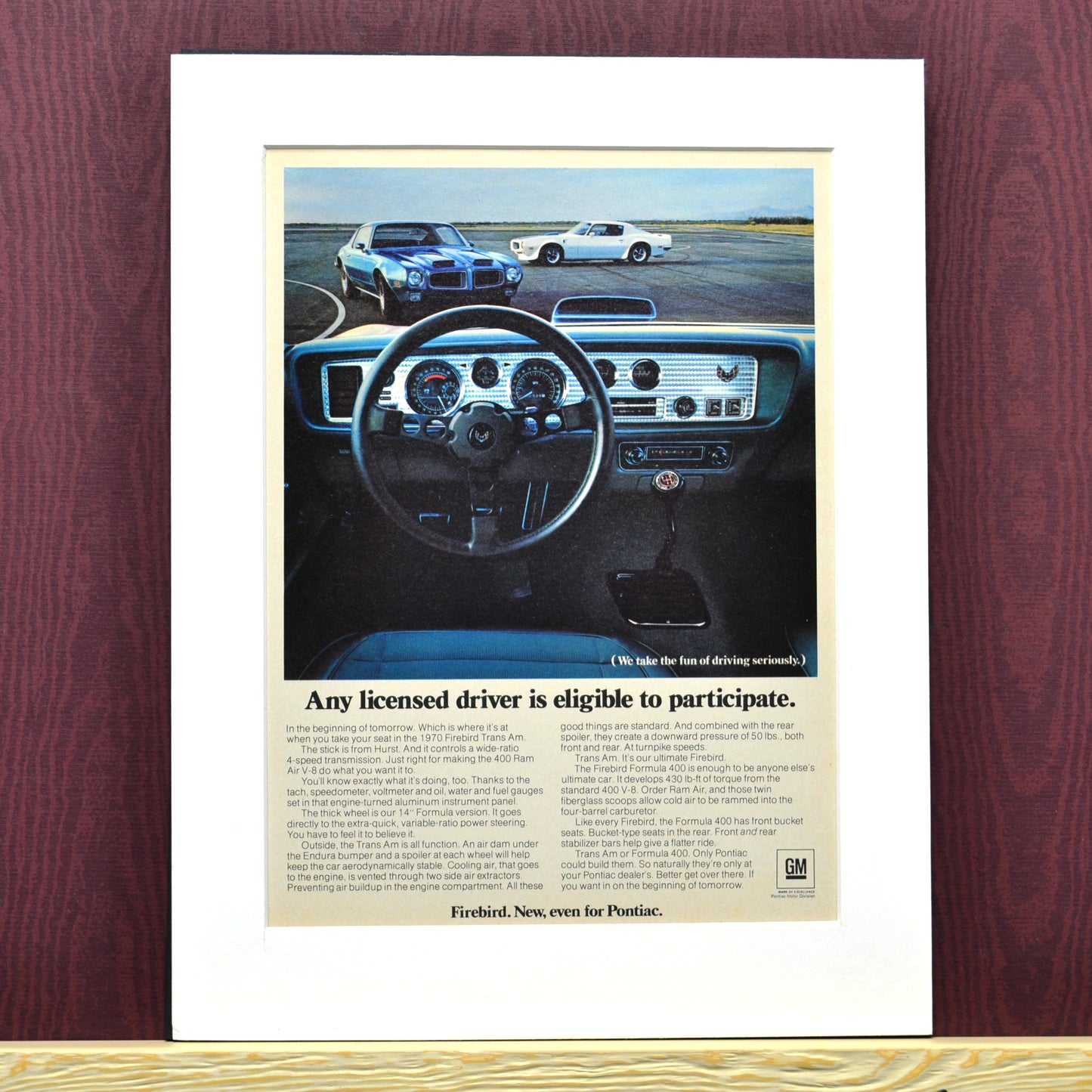 1970 Pontiac Firebird Trans Am Ad