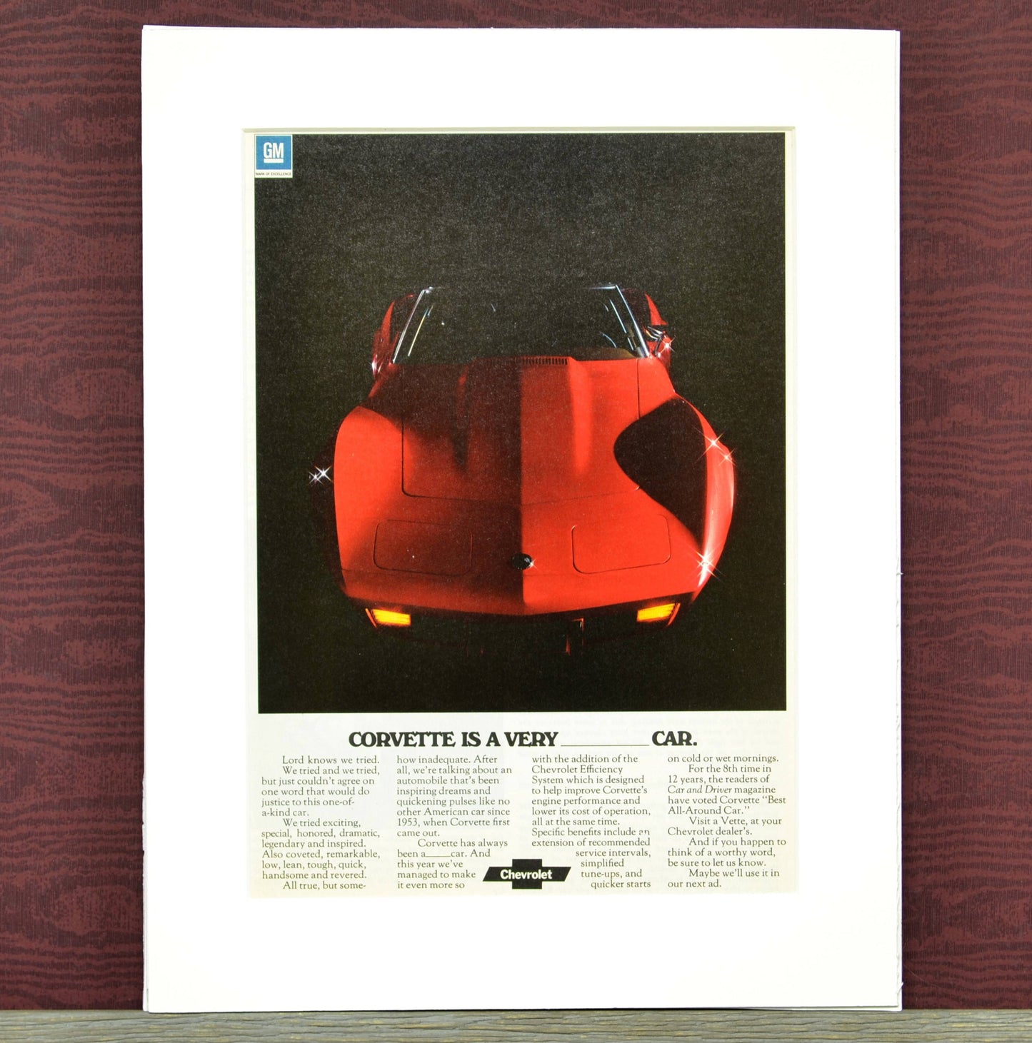 1975 Chevrolet Corvette classic car print 2