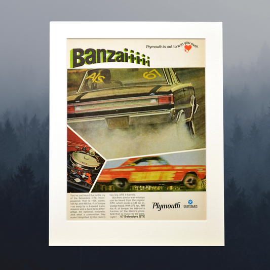 1967 Plymouth Belvedere GTX Hemi Ad -