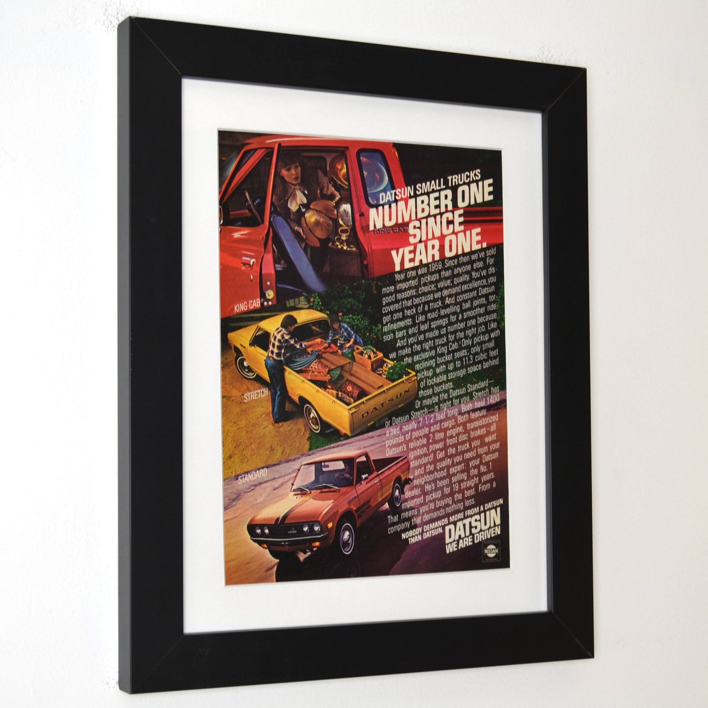 1978 Datsun Pickup Truck Ad Framed