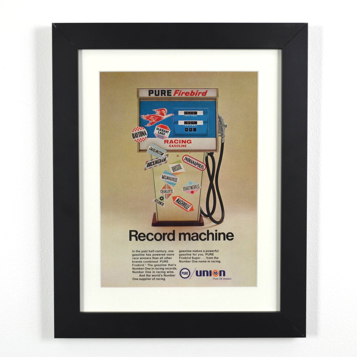 Original Union 76 Gasoline Vintage Print Ad framed