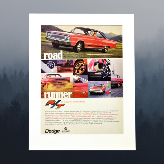1967 Dodge Coronet R/T Ad - Vintage Mopar Muscle Car Print