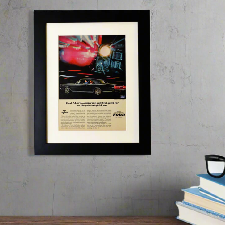 1966 Ford galaxy print framed