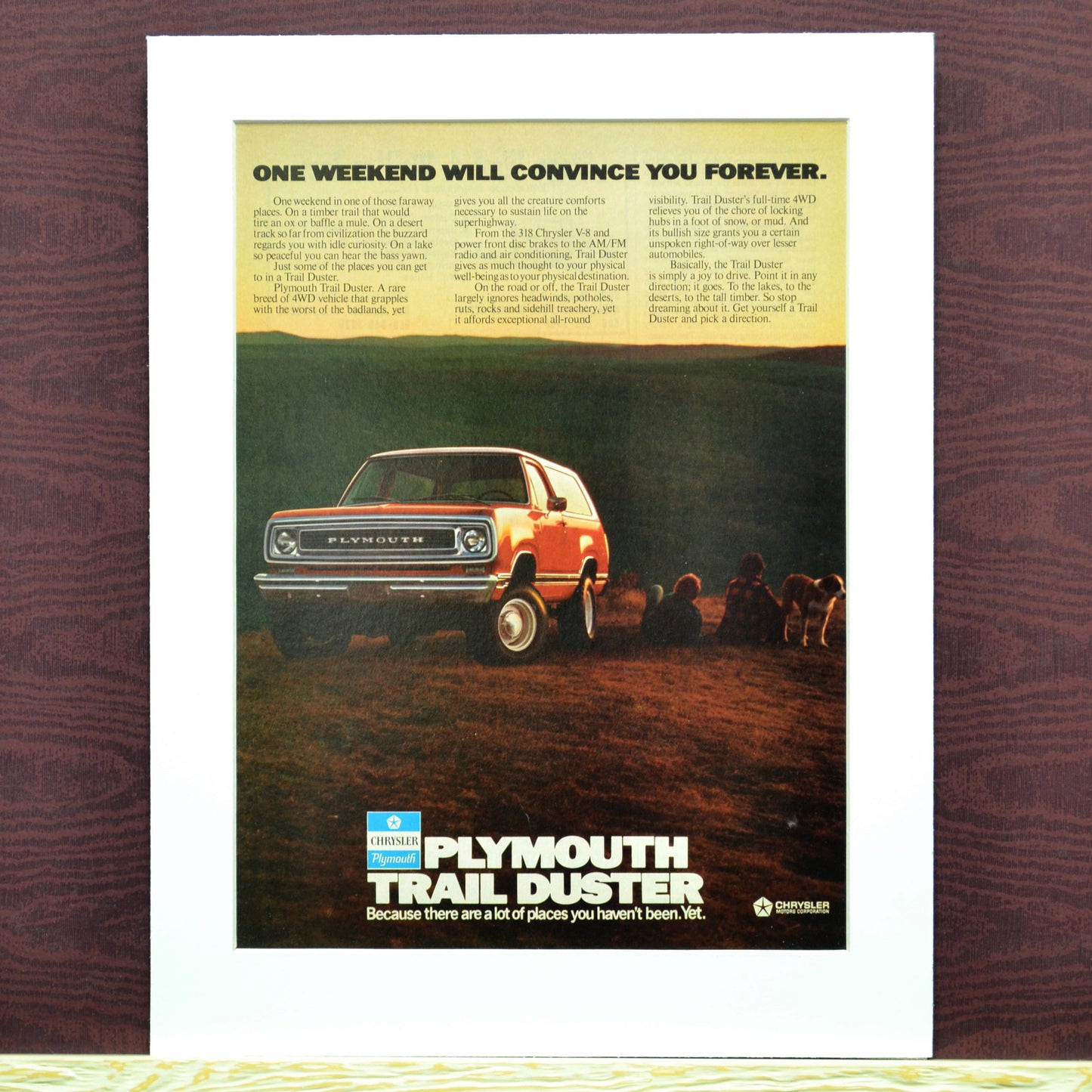 1976 Plymouth Trail duster print ad 2