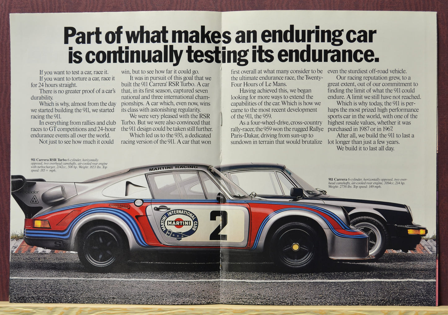 Porsche 40-Year Anniversary Sales Brochure – 1988 Collector Insert with Fold-Out Poster