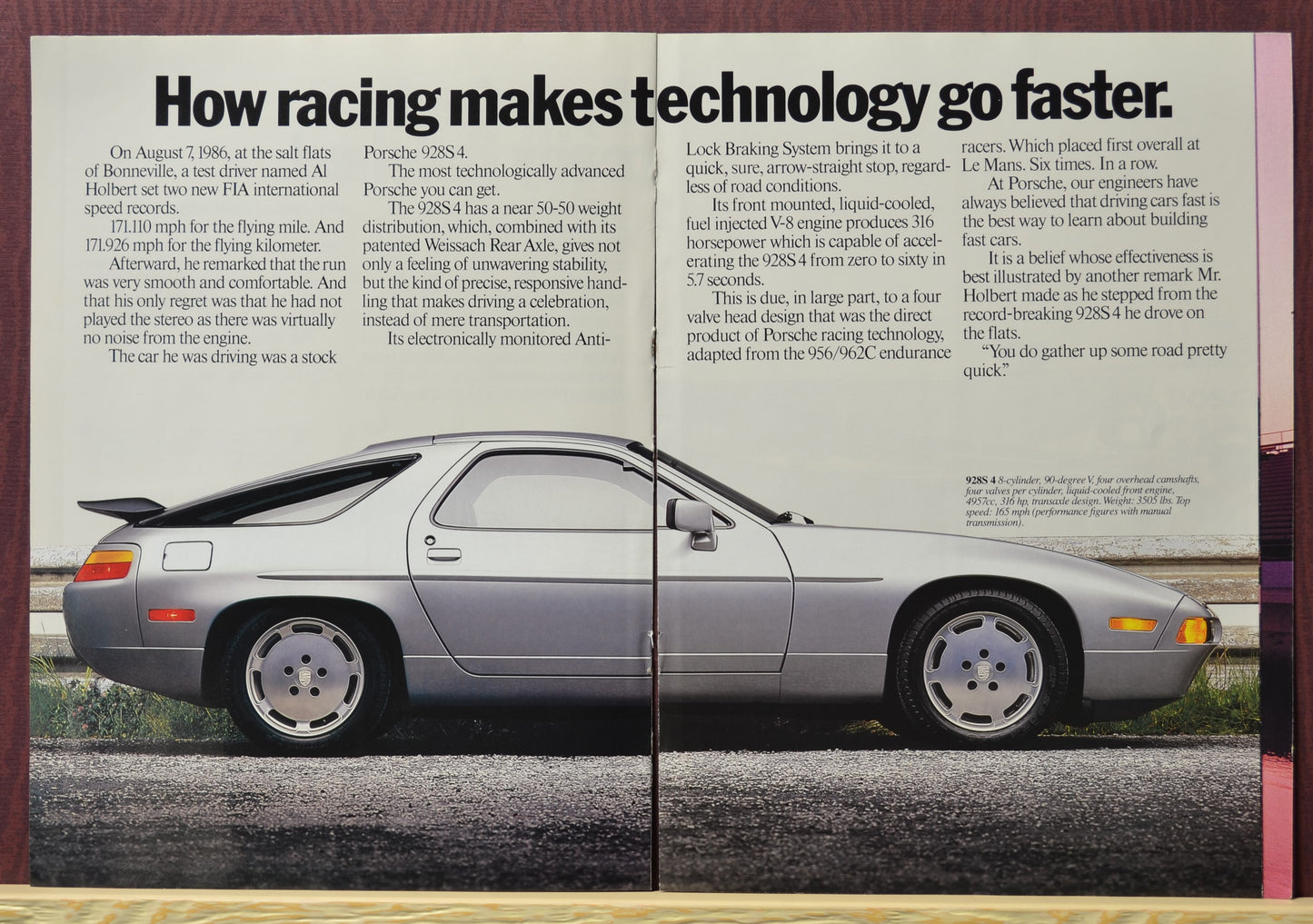 Porsche 40-Year Anniversary Sales Brochure – 1988 Collector Insert with Fold-Out Poster